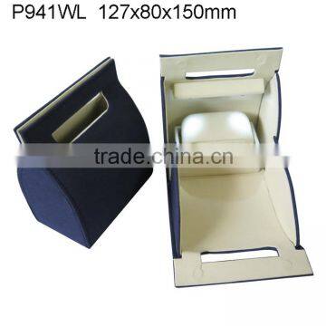 Top luxury Microfiber LED Light Watch Jewelry Handle Box