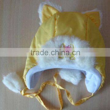 yellow custom kids winter hat cap wholesale