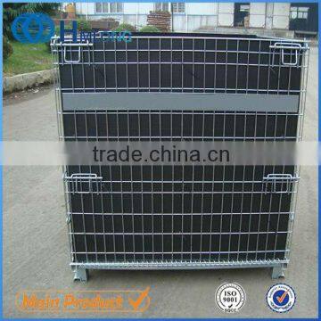 Portable industrial foldable steel cage container