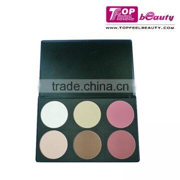 6 multi Colors oem professional blush palette makeup set