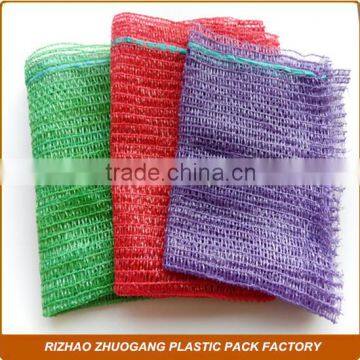 customize cheap strong raschel mesh bag with custom log