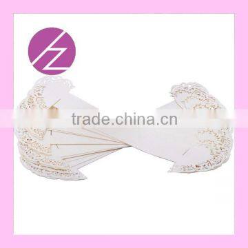 Wholesale Cheap 2015 Wedding Paper Crafts,laser Cut Wedding Purple Napkin Rings MJ-32 photo-4