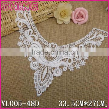 Welcome Customize Trim,New Design Creamy White DIY Fashion Chemical Water Soluble U Neck Lace Trim Applique for Garment