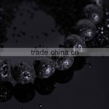 Wholesale Custom 8mm Lava Bead Bracelet Jewelry for Men Fashion Silver Buddha Bracelet photo-5