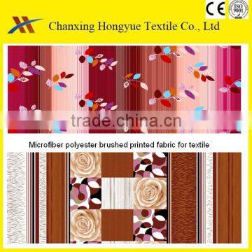 Disperse pattern Polyester twill fabric soft from China factory,Micro brush fabric for home textile