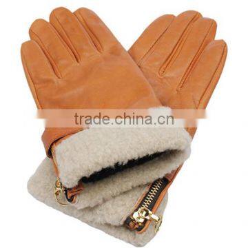 New design custom sheep leather gloves ladies