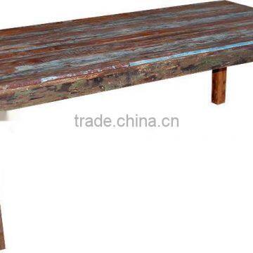 WOODEN ROYAL ANTIQUE DINING TABLE , VINTAGE RECYCLE WOODEN DINING TABLE