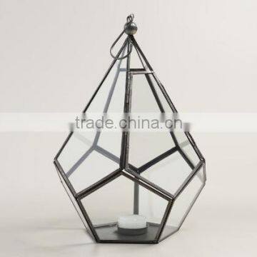 Zink Finish Candle Lantern ZCL-109