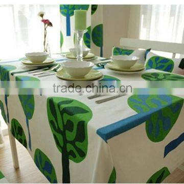 Printing Green Tree Pattern 100% Cotton Canvas Printed Fabric for Curtain photo-2