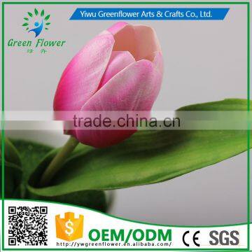 2016 Wholesale Multicolor Latex Artificial PU Flowers Two Tulips Bonsai Real Touch Bouquet Wedding Bridal Decor Display Flower photo-4