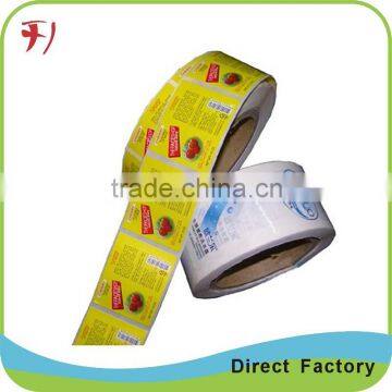 Good quality roll sticker label by rotary printing