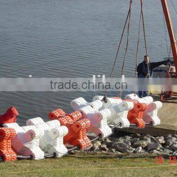 Marina rubber water barrier