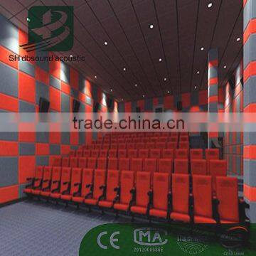 Fashionable fabric covered wall panels resin frame for theater