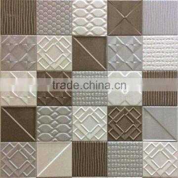 modern 3D cream color tile for wall 150*150mm