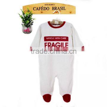 autumn&winter fashion soft long sleeve baby romper clothes with chest print