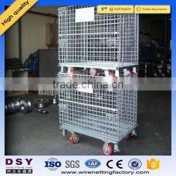 Galvanized industry metal wire rolling metal storage cage