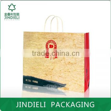 customized design printed paper bag package with handle