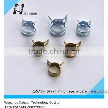 China manufacturer Q673B steel strip type elastic pipe hose clamp zinc plated