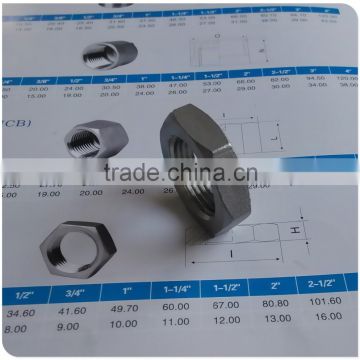 3/4 Inch Hex Nuts 316 Stainless Steel Pipe Fitting BSP Thread