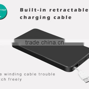 CE FCC ROHS Retractable Cable 3 in 1 Power Bank From 14years Power Bank Factory photo-5