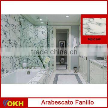 Polished marble flooring tile