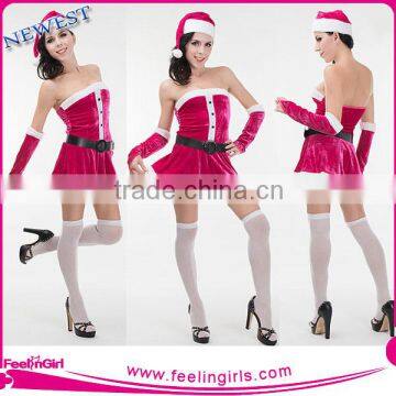 Latest White Cutr Christmas Santarina Costumes For Sale