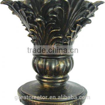 High Quality Designer Large Resin Drapery Rod Finials For 2.5" (63mm) Wooden Curtain Rods