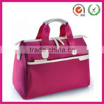 Deluxe red ladies luggage hand bag with laptop pocket