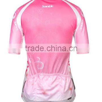 Santic Summer New Style Women Sublimation Cycling Wear Set With Padded Compression Shorts and Anti-UV photo-2
