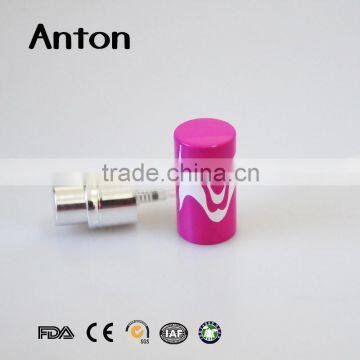 Colourful crimp aluminum pump atomizers and cap