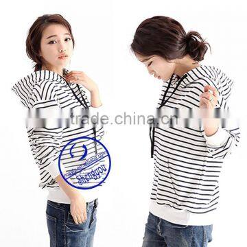 Custom Striped Pullover Sweatshirts Hoodies Women photo-5