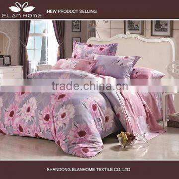 100% cotton 128*68 40s*40s pigment printting beautiful bedding set with zipper