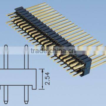 1.27mm*2.54mm Straight Pin Connector Pitch: 1.27 mm Double Row Single Body H=2.54 W=5.0