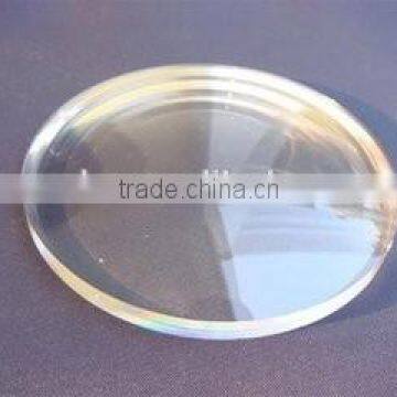 Round shape concave-convex crystal aspheric lens for optical use