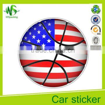 Football club car sticker colorful USA flag ball sample car sticker design