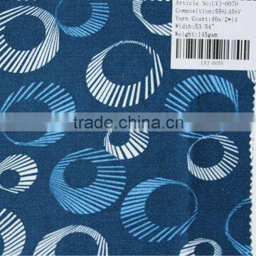 printed linen viscose fabric