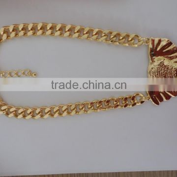 2015 Fashion gold necklace with wholesale price