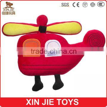 cute helicopter shape plush toy good quality stuffed helicopter toy for kids