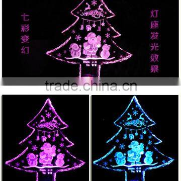 small order bulk newest crystal christmas trees for sale with led base