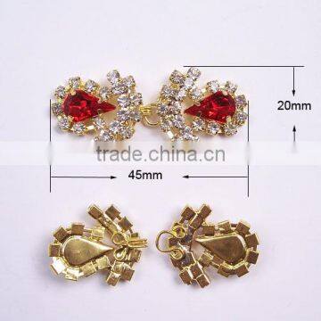 (M0246) metal crystal interlock buckle