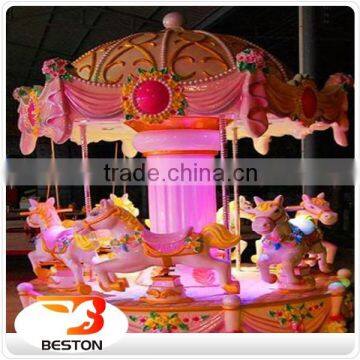 Fiberglass Kiddie Ride 16 Seats Outdoor Mini Carousel Horse for Sale photo-2