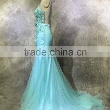 Guangzhou Factory Real Sample Latest Strapless Long Prom Dress photo-3