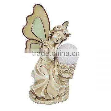 custom sleeping polyresin wing angels figurine