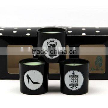 Unique Scented Candle Matte Black Glass Jars photo-4
