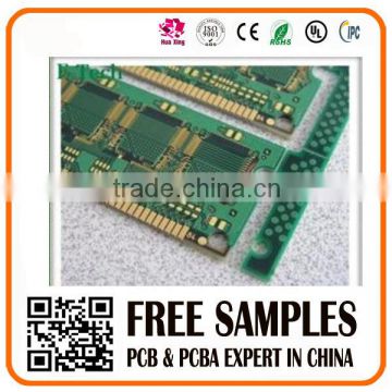 2 layer FR4 Green solder mask crt tv pcb boards with 100% test