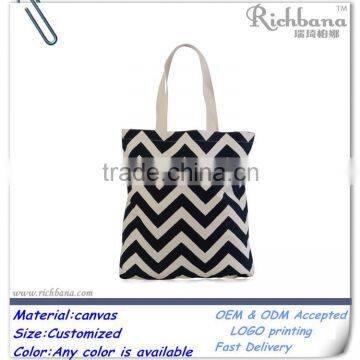 black and white printing chevron book bags