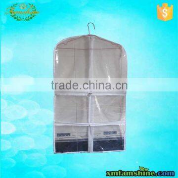 reusable pvc clear suit cover/garment bag