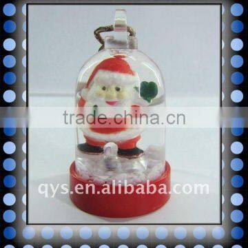 Resin Santa Claus Snow Ball Key Chain/Key Ring