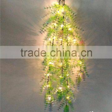 new Christmas decoration 2016 artificial lighting vine plastic ivy leaf artificial rattan