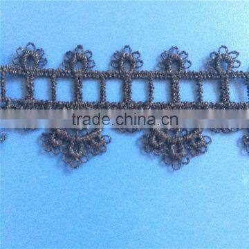 High Fashion Polyester Black Baby Lace Fabric photo-3